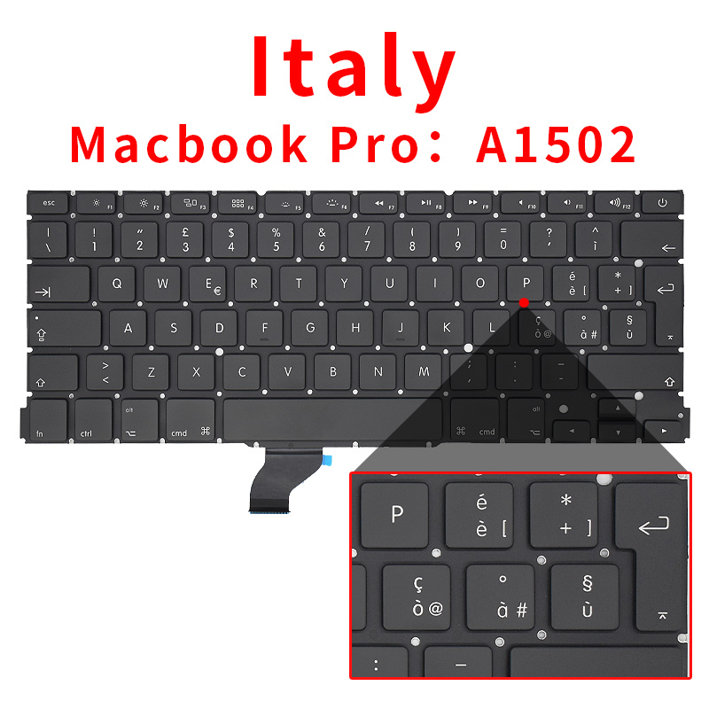 A1502 keyboard for Macbook Pro Retina 13.3 inches laptop ME864 ME865 ME866 keyboards Brand: Blue