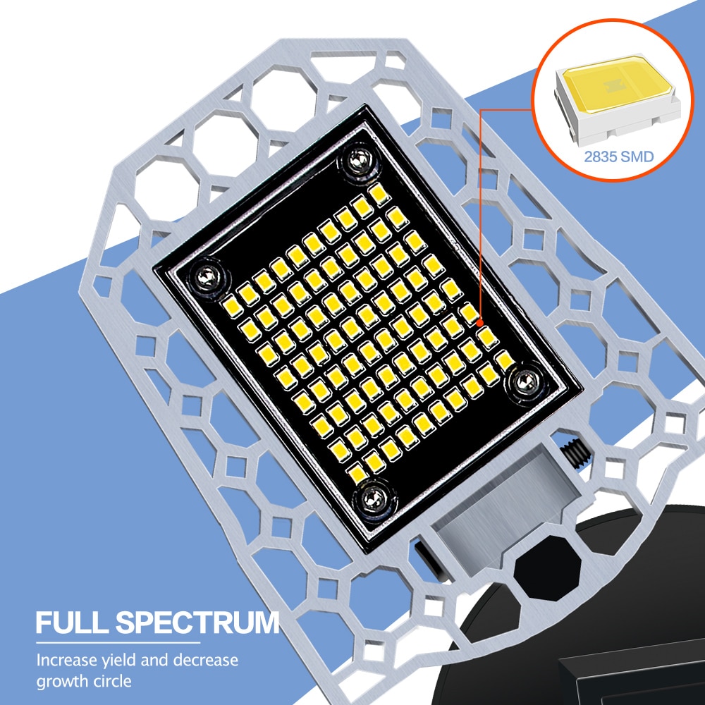 E27 LED Grow Lamp Full Spectrum Led Bulb 100W Phyto Lamp Grow Box Lighting Fitolampy 85-265V Plants Flowers Seedling Cultivation