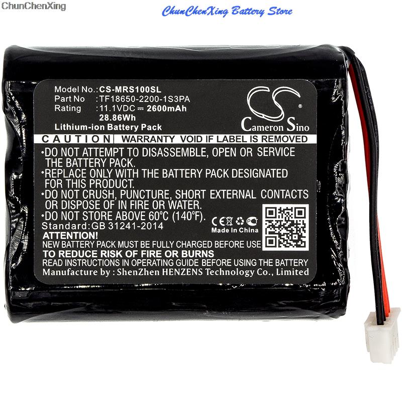 Cameron Sino 2600mAh Batterij TF18650-2200-1S3PA voor Marshall Stockwell