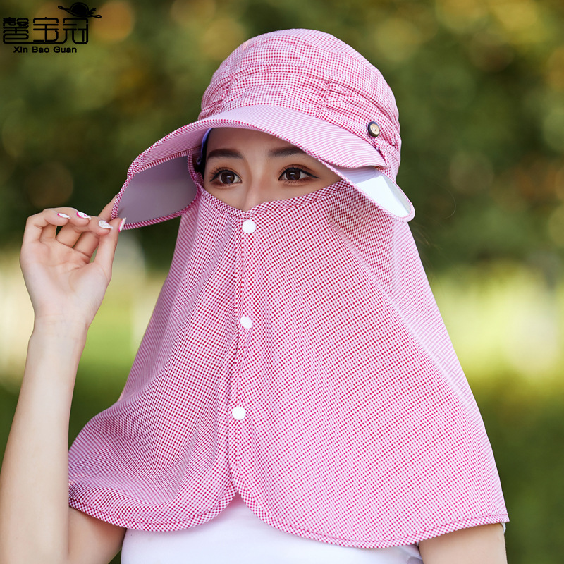 Zomer Zonnehoed Vrouwen Hoed Grote Rand Cover Gezicht Fietsen Zonnehoed Met Grote Velg Anti-Ultraviolet outdoor Fietsen Zonnehoed: Rood