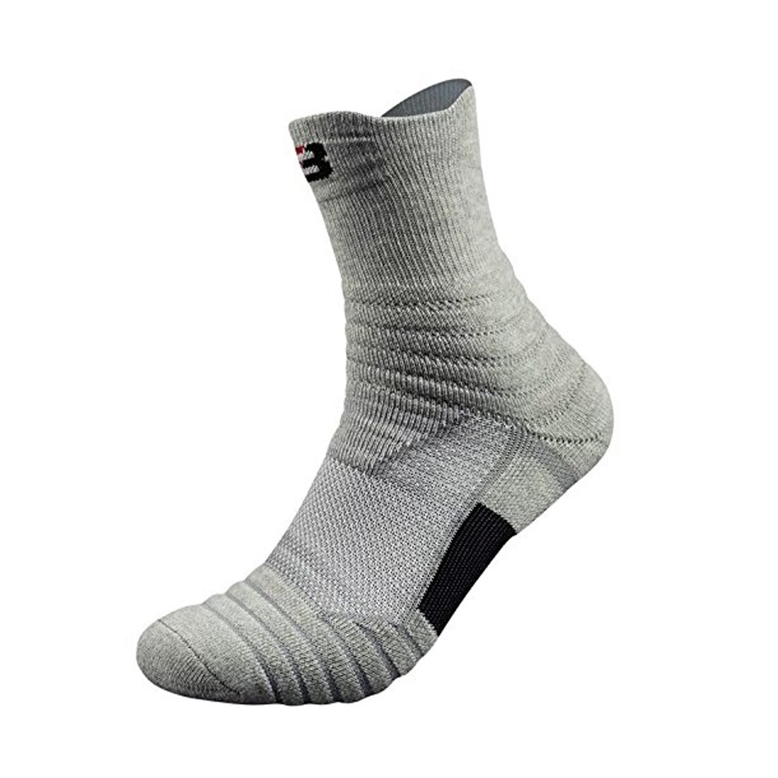 Basketball Sport Socks velonoski Winter Thick Outdoor Sports Fitness Compression Sock Chaussette Homme Sport: gray