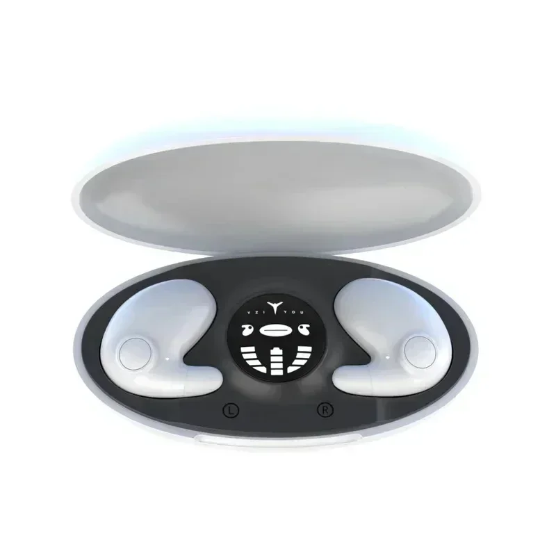2025 Auriculares invisibles para dormir Mini auriculares Bluetooth 5,3 ENC auriculares con cancelación de ruido estéreo HiFi auriculares inalámbricos deportivos: Rojo