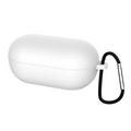 Suitable For Haylou GT1 PRO TWS Bluetooth Earphone Cover Soft Silicone Wireless Earphone Cover Suitable For Wireless Headphones: white with hook