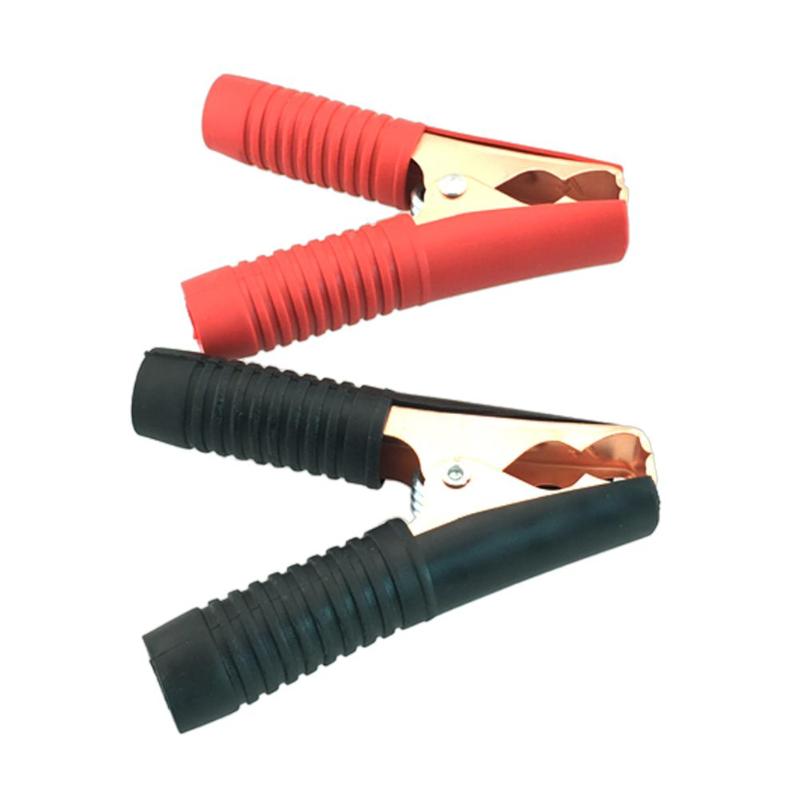 Pinzas de cocodrilo para Cables de coche, Pinzas de resorte, abrazadera del cargador, accesorios de baterías, 4 Uds. De Cobre sintético 100A