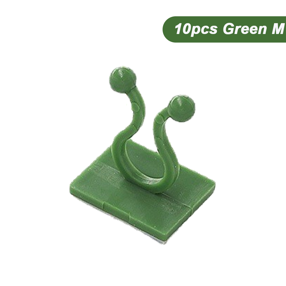 Clips de fixation murale pour plantes grimpantes, 10 pièces, crochets à boucle de vigne auto-adhésifs, fixateurs de pinces en rotin collants, dispositifs de fixation invisibles: Argent