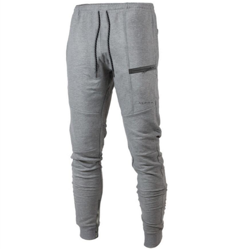 Sport Broek Heren Gym Jogging Lange Broek Fitness Joggingbroek Sportkleding Looptraining Bodybuilding Joggers Broek Trackpants: Grey / XL