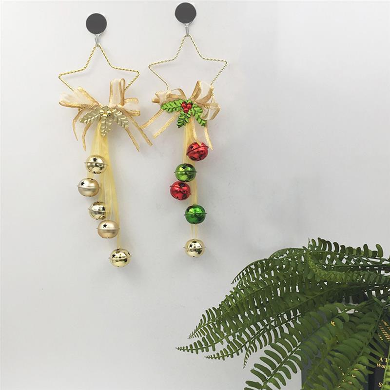 1Pc Kerst Opknoping Ornament Strik Decor Opknoping Bell Opknoping Decoratie Party Decor Accessoires Voor Home Store