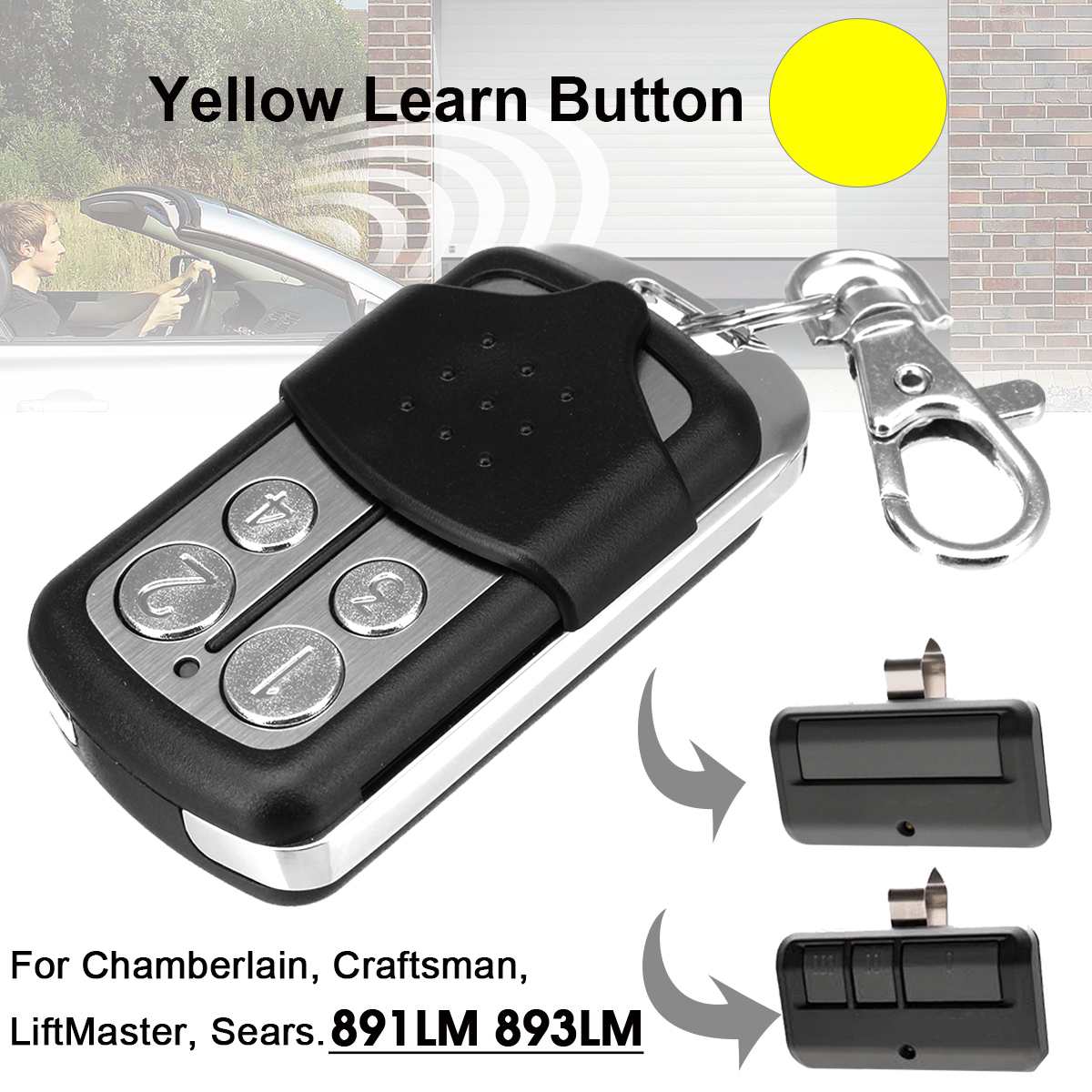Elektrische garagedeur afstandsbediening sleutel beveiliging + 2.0 myq 891lm 893lm garagedeur afstandsbediening