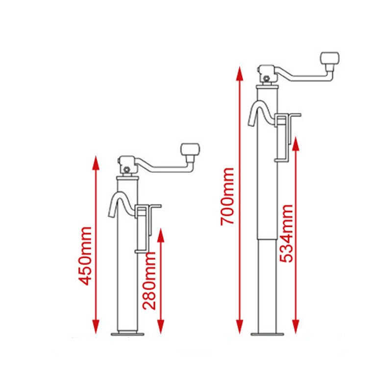 CVP 2000lbs 10 inch travel, jockey wheel trailer jack, camper jack stand caravan accessories caravana parts top wind
