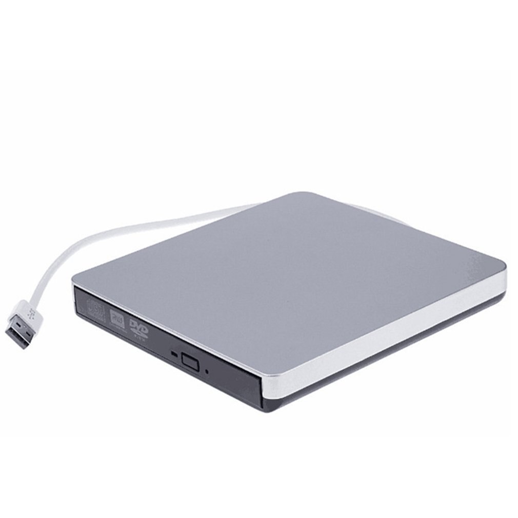 USB3.0 Lecteur DVD Lecteur Gratuit ROM Lecteur Externe Combo CD Lecteur Graveur DVD-RW Pour PC Mac Ordinateur Portable: Argent