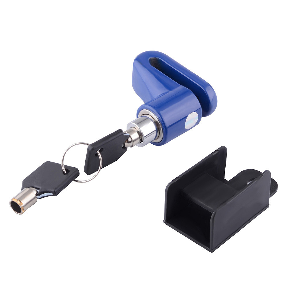 Motorfiets scooter antidiefstal remschijfslot voor fiets fietswiel schijfslot motorfiets veiligheidsremslot eenvoudig te gebruiken 3 kleuren: Blauw
