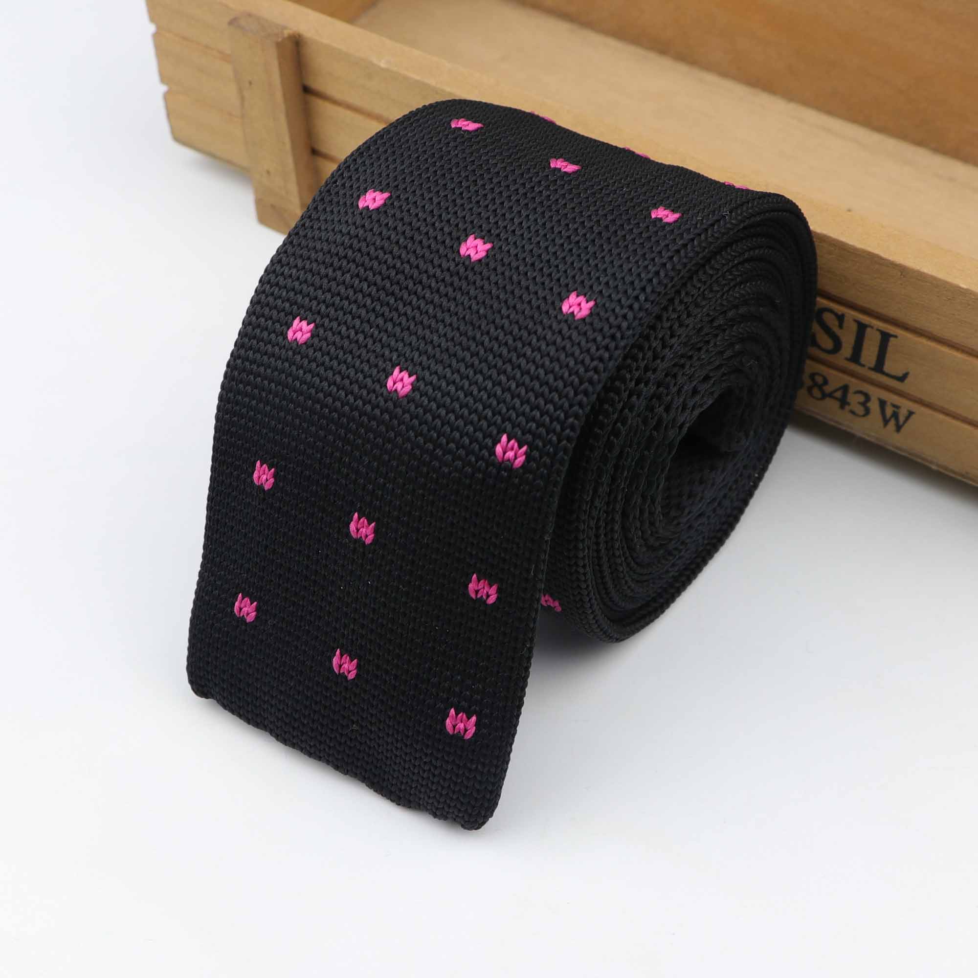 Mannen Kleurrijke Tie Knit Gebreide Ties Stropdas Kleur Smalle Slim Skinny Woven Vlakte Cravate Smalle Stropdassen