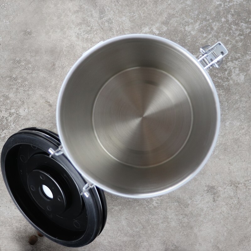 Stainless Steel Coffee Bean Sealed Tank Coffee Storage Tank With Exhaust Valve Dried Fruit Sealed Box Black 800Ml