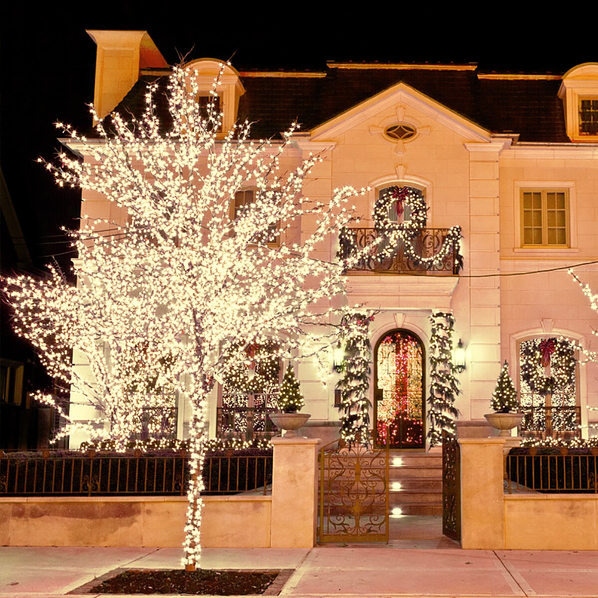 Luz LED de estrella de energía Solar 100/200, guirnaldas parpadeantes, lámpara de Navidad, , Halloween, Hada de la decoración, luces de jardín