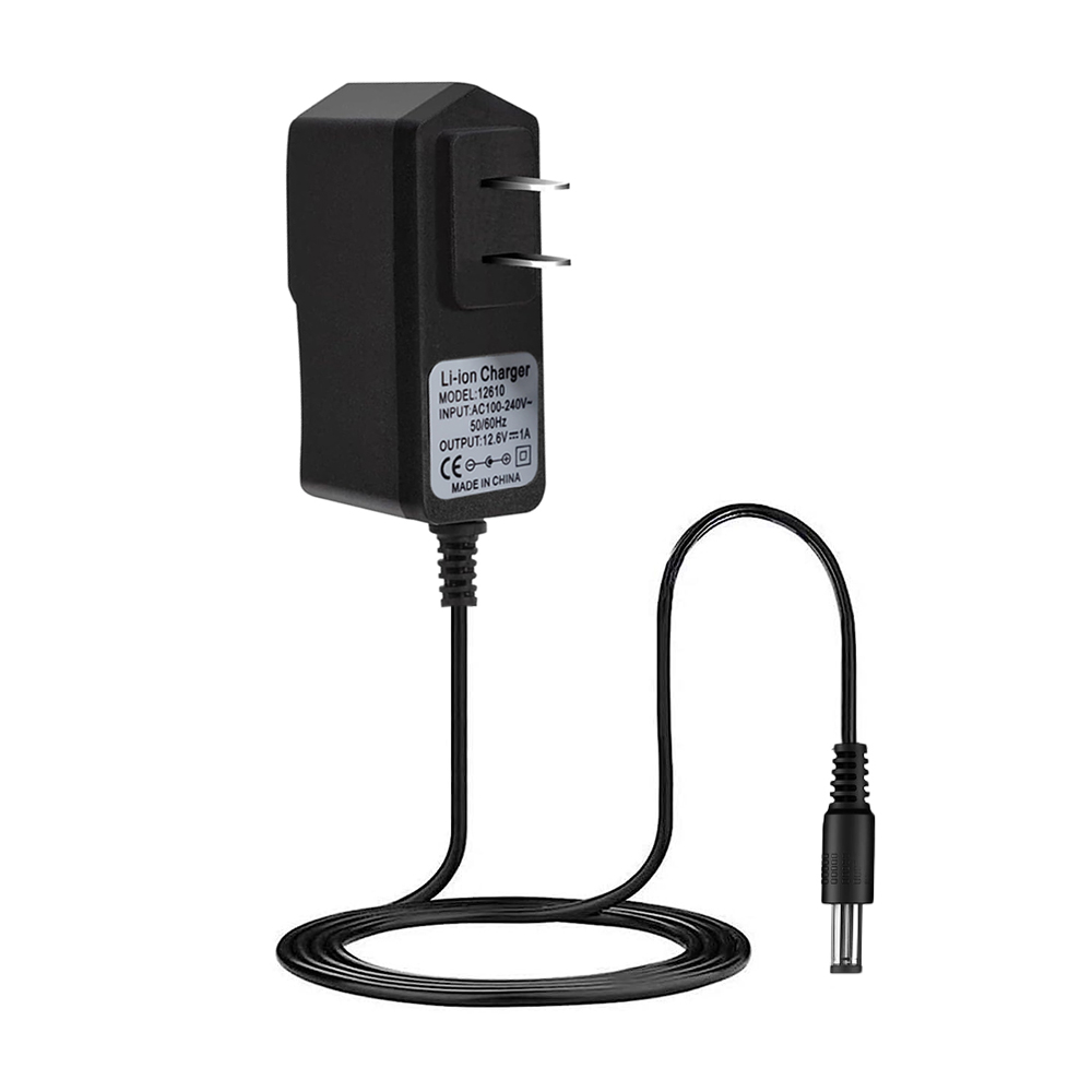 12.6 v 1a lader 18650 litiumbatterilader  dc 12.6v litiumionbatterilader strømforsyning lader 100-240v ac-omformer