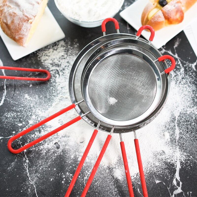 Stainless steel wire sieve oil filter premium flour sieve sieve hole orchid making machine DIY kitchen tools