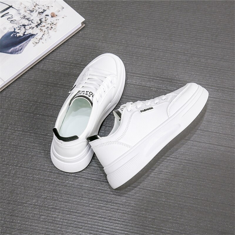 Tenis Feminino Women Tennis Shoes Autumn Female Sneakers White Leather Shoes Woman Fitness Gym Trainers Outdoor Walking Gym