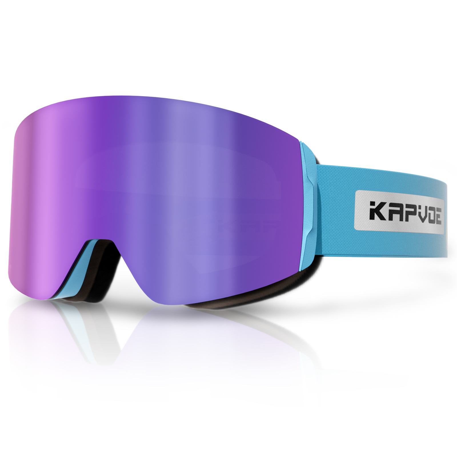 Kapvoe-Ski Goggles Snowboarding Goggle Snow Skiing Mask for Men Women Anti-Fog Lens Kit UV400 Protection Snowmobile Glasses: Red