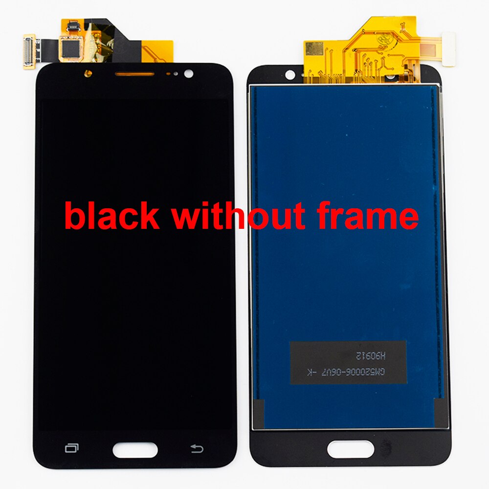 Voor Samsung Galaxy J5 J510 Sm J510F J510FN J510M J510Y J510G Ds Touch Screen Digitizer Lcd-scherm Vergadering frame: black without frame