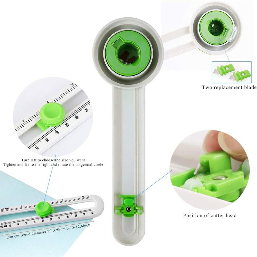 Circular Paper Cutter Cut Circle Paper Trimmer Scrapbooking Tool Rotary Cutter Craft Supplies,Cutting Knife Model Cards Cutters