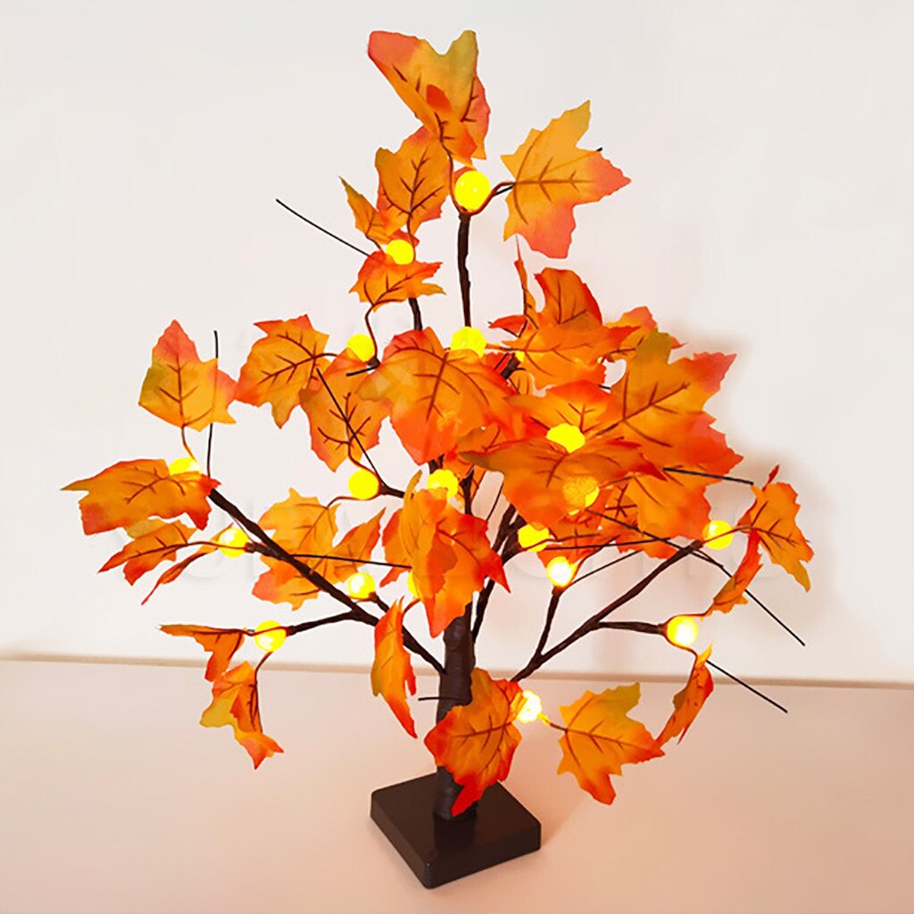 Star 24 Led Tabletop Lighted Maple Tree Battery Operated, Thanksgiving: Default Title