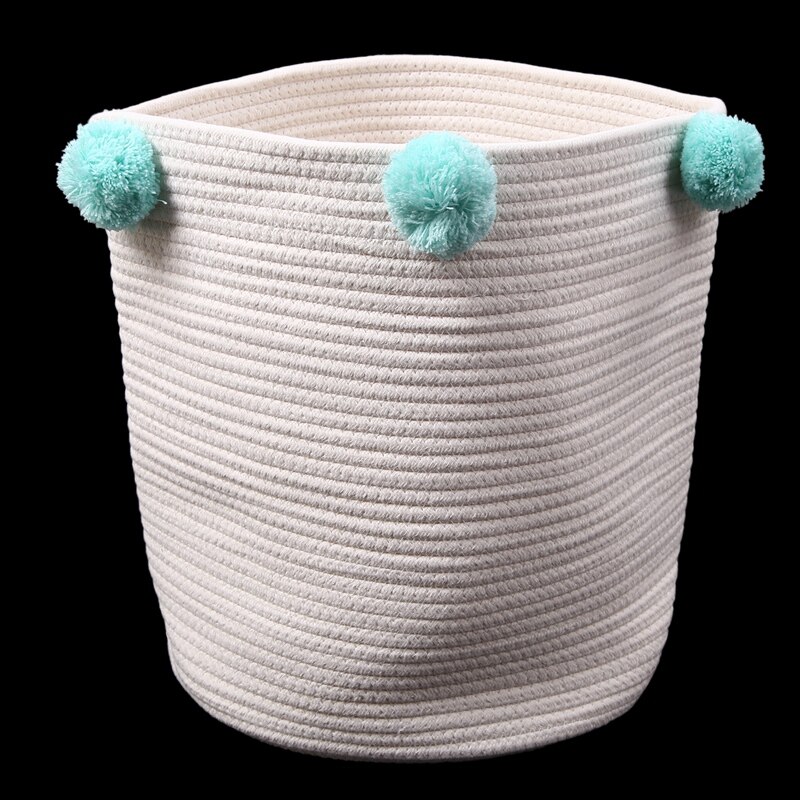 Panier à linge tissé pour vêtements sales, jouets pour enfants, panier de rangement nordique pour décoration de chambre à coucher, articles divers, boîte de rangement, beige