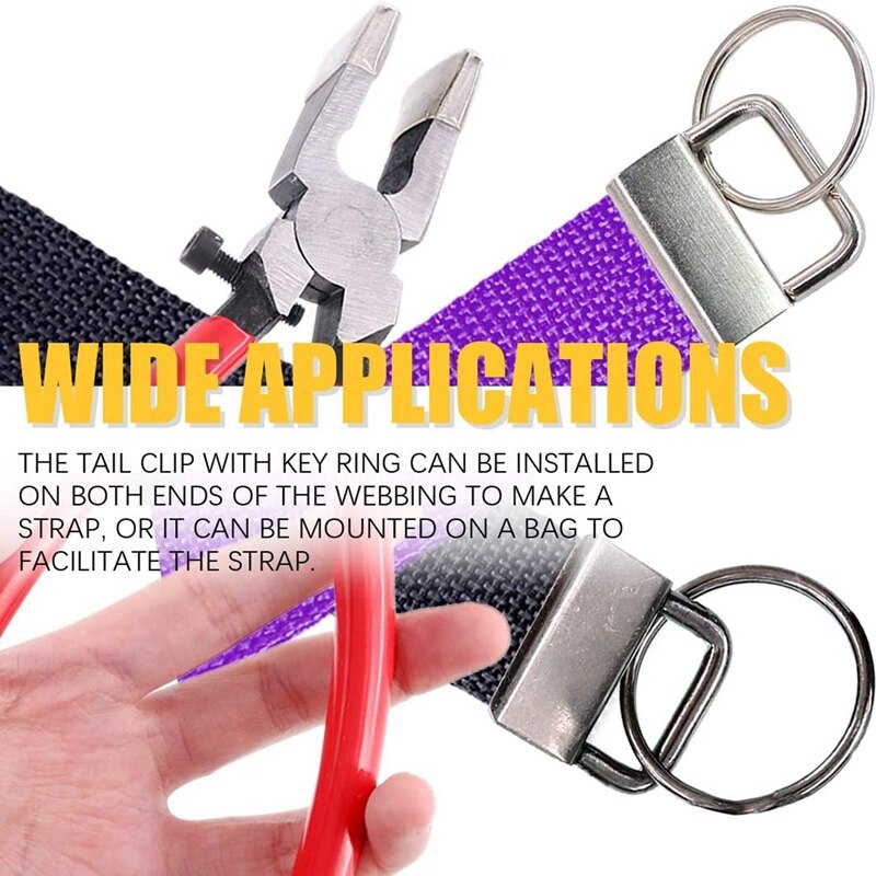 36 Sets 25mm 3 Colors Key Fob Hardware with 1Pcs Key Fob Pliers, Glass Running Pliers Tools with Jaws