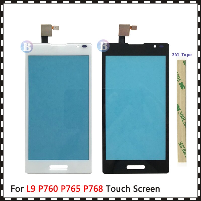 4.7 "Voor Lg Optimus L9 P760 P765 P768 Touch Screen Digitizer Sensor Outer Glas Lens Panel Black wit + Tracking