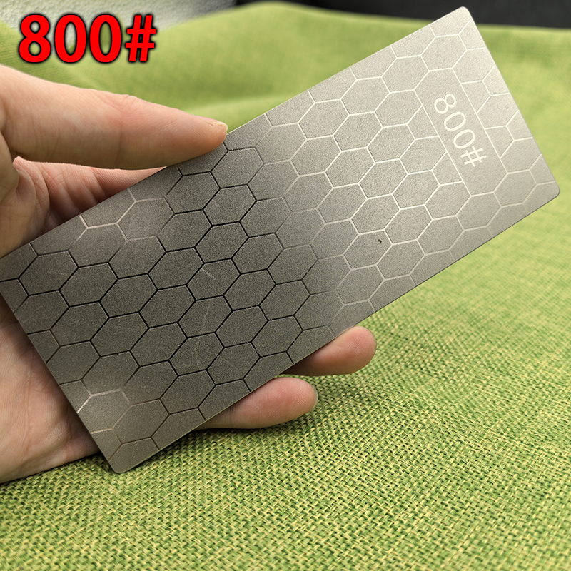 Piedra de afilar de diamante en forma de panal para cocina, esmeril de un solo lado, tipo panal, herramientas de afilado de tijera Manual para el hogar, 1 ud.: Gris oscuro