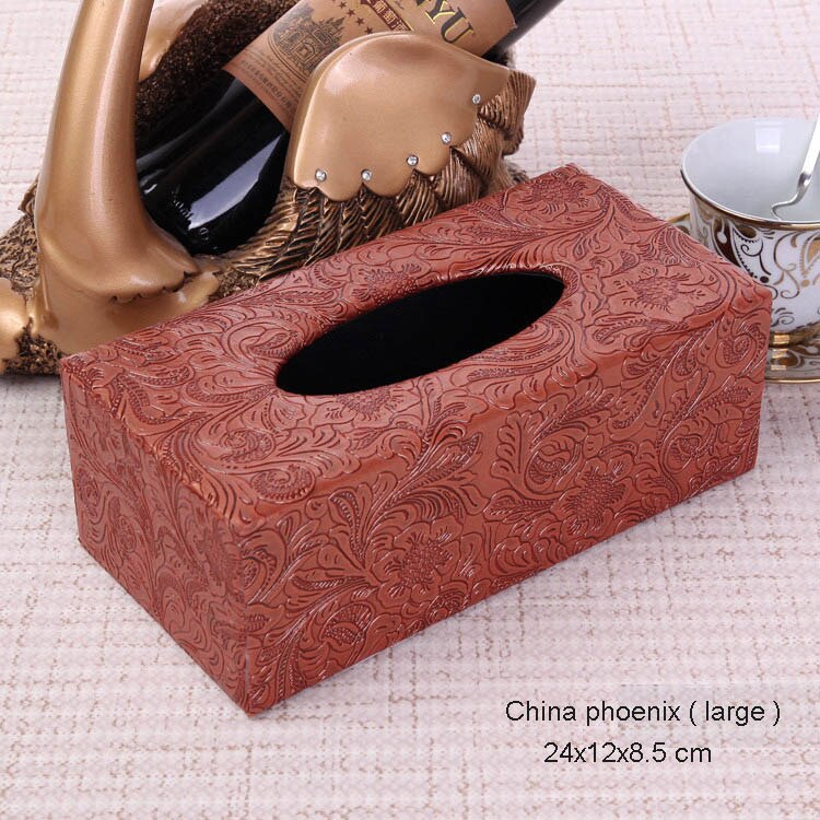 modern rectangular cute tissue box cover car tissue box holder dispensador papel paper dispenser wooden tissue box 519: large China phoenix