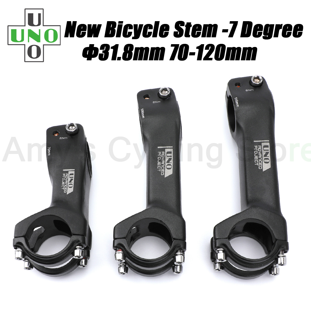 UNO MTB Vorbau-7 Grad Integrierte Lenker Vorbau 31,8 Aluminium Fahrrad Stange 70-120mm Griff Bar Verlängerung fahrrad Lenkrad