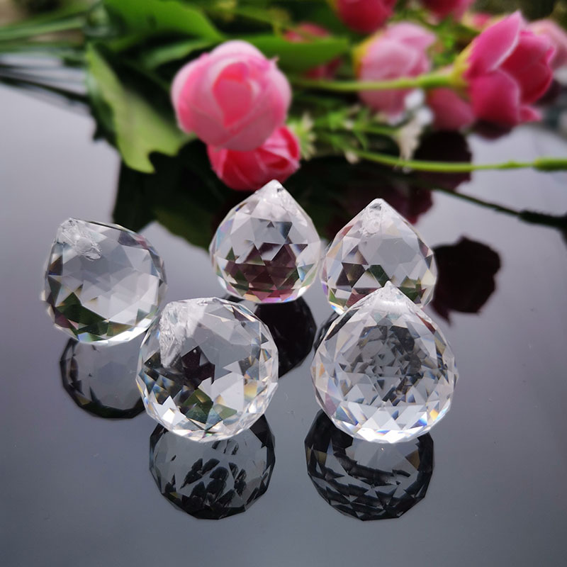 Boule à facettes en cristal 5/6/7/8/10cm, lustre à prisme, pièces suspendues, décoration de mariage, artisanat d&#39;ornement