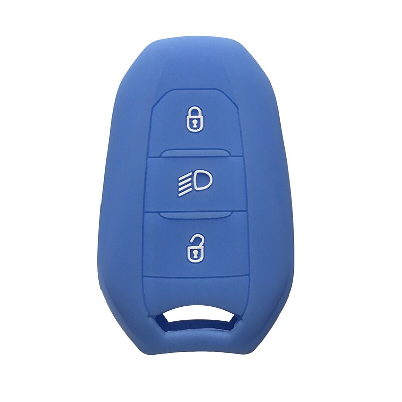 Voor Peugeot 508 Key Cover Voor Peugeot 3008 308 4008 408 Key Case Voor Citroen c4 C5 C6 Auto Sleutel Cover Fob: light blue