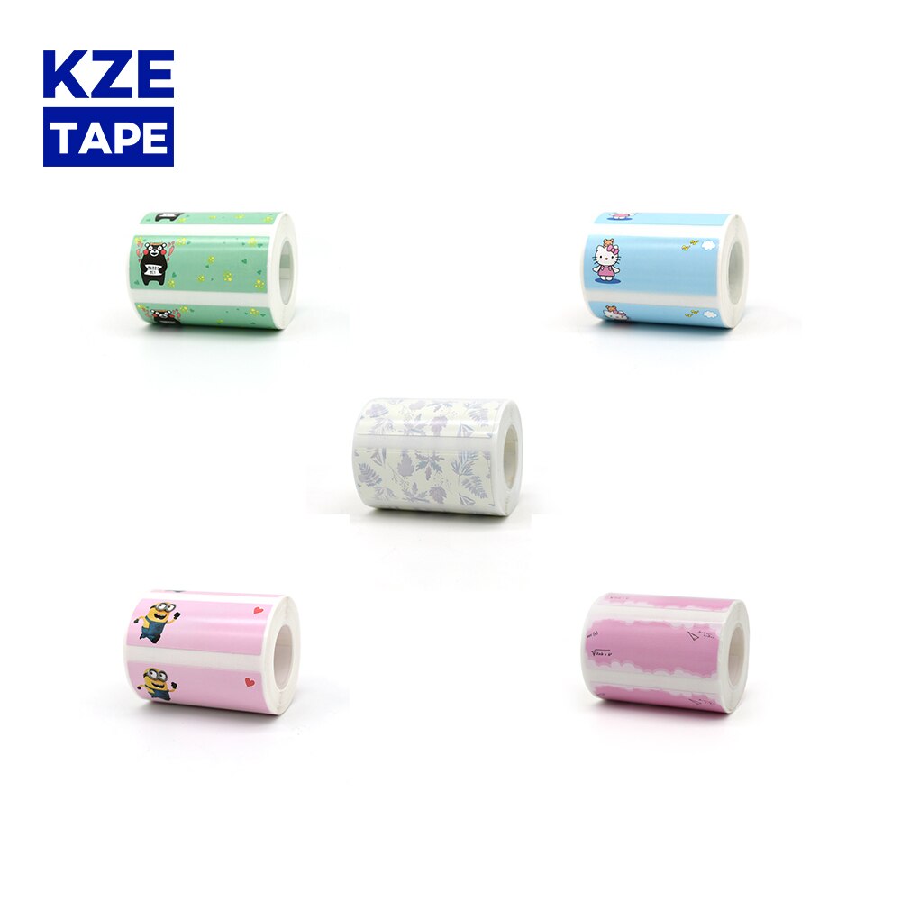 Kze 50*20 Mm Diverse Modellen Leuke Thermische Label Roll Typeable Washi Tape Mooie Mark Sticker Voor EQ11 Mini thermische Label Printer