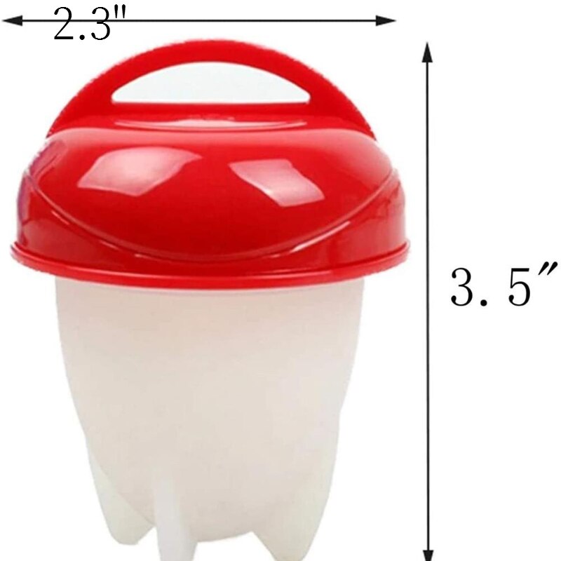 6 st äggkokare silikon tjuvfiskare non-stick äggkokare avdelare kokt äggkopp multifunktionell äggångare kökstillbehör: Kokt äggform -1 pc