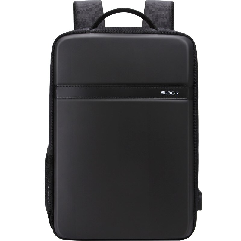 waterproof hard shell computer bag trendy large capacity backpack USB external travel bag: Default Title