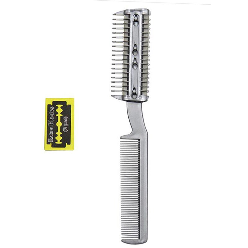 Tondeuse pour animaux de compagnie, peigne de coupe, avec 2 lames, rasoir de toilettage, peigne amincissant pour chien et chat, brosse dépilatoire,: Default Title