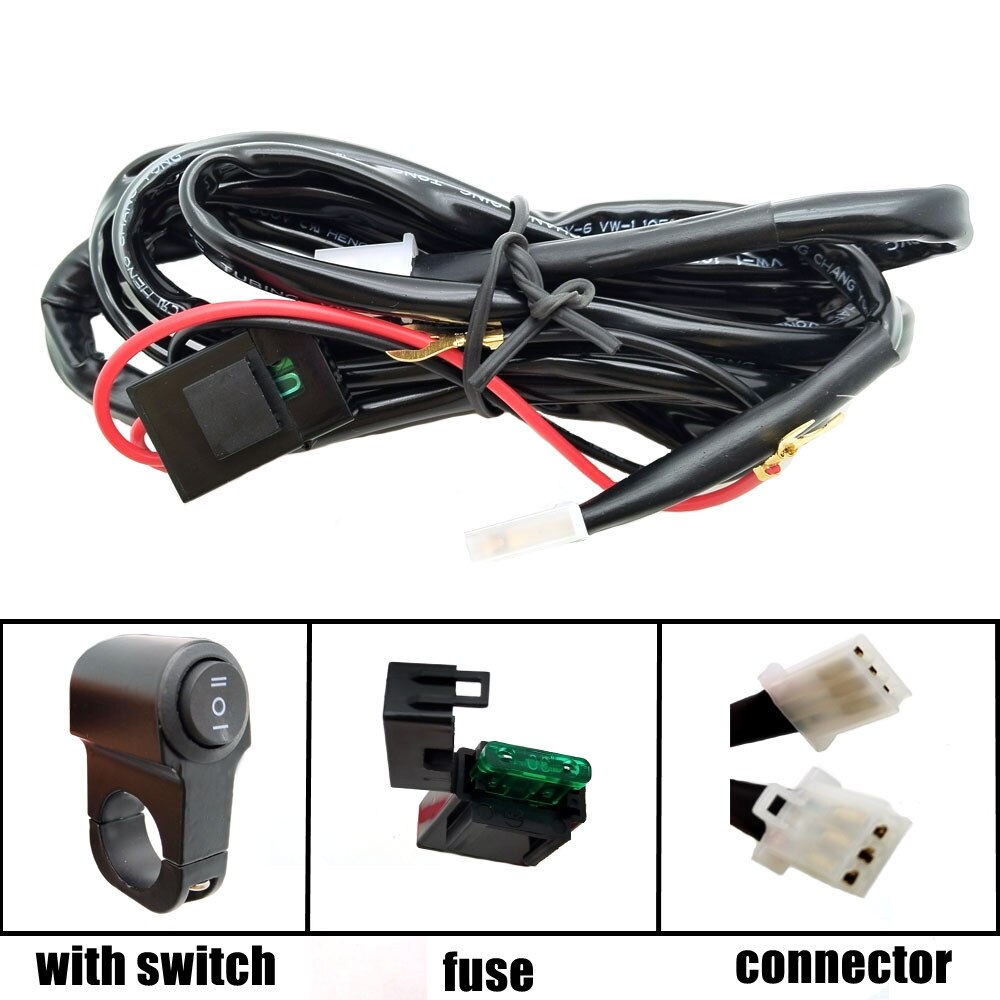 Motorrad LED Scheinwerfer Scheinwerfer Für BMW R1200GS ADV F800GS F650 K1200S LED Hilfs Nebel Lichter Faro LED Moto Assemblie Lampe: nur Kabel