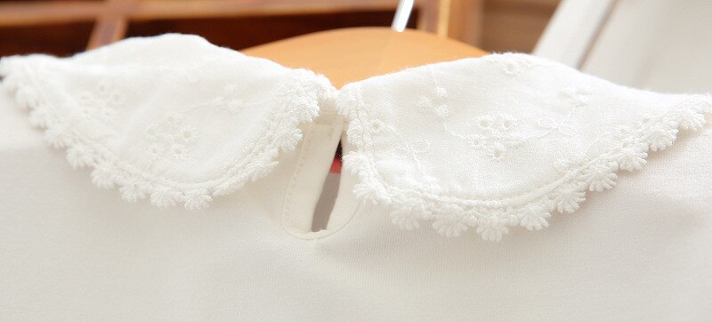 Girls school blouses cotton long sleeve Turn-down Collar kids girls White blouses Toddler children school shirt Clothes AA2890