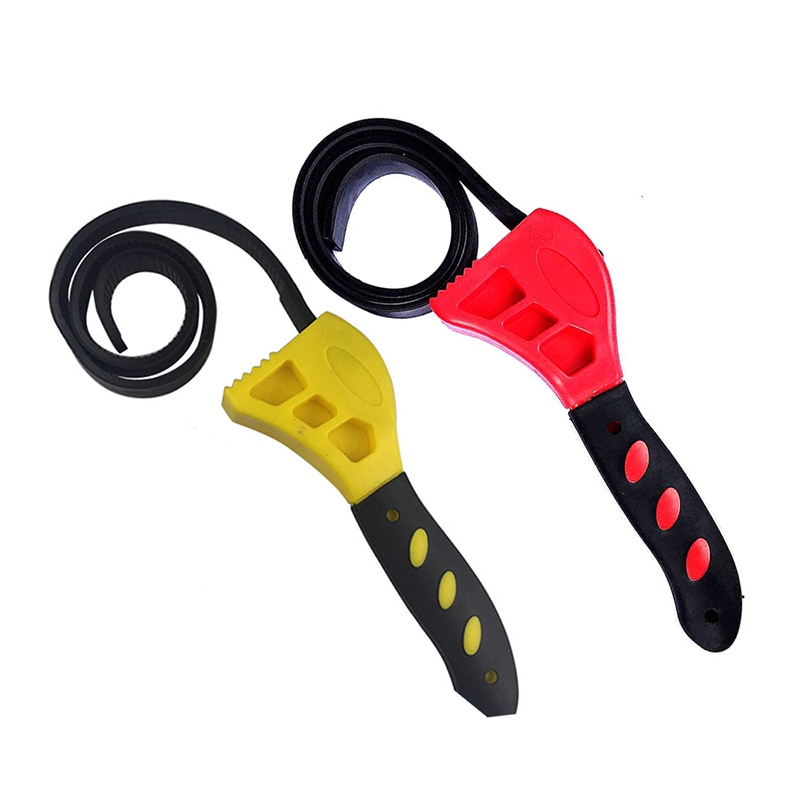 500mm Non-slip Pipeline Wrench Rubber Strap Wrench Jar Lids Tighten Loosen Plumbing Tool Universal Oil Filter Spanner