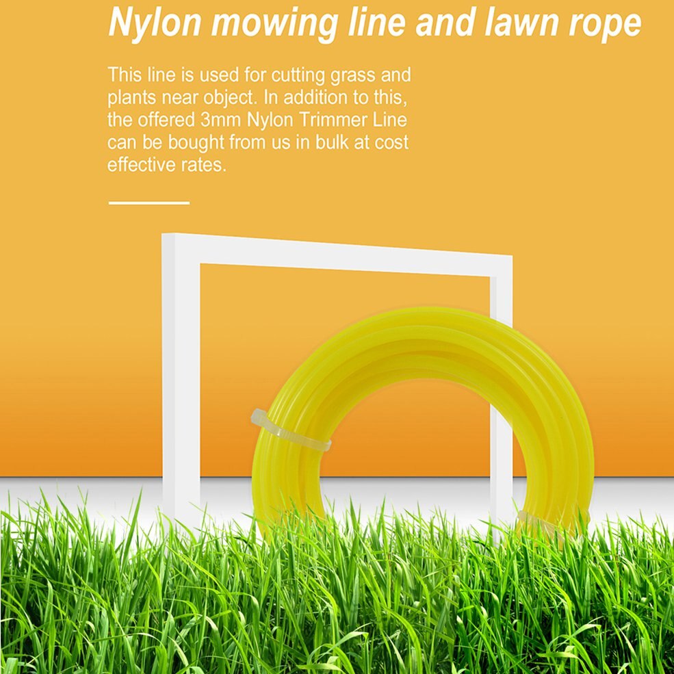 Outdoor Trimmer Line Lawn Mower Nylon Rope Grass Trimmer Line, Suitable For Grass Trimmers, Diameter 4Mm Length 5M