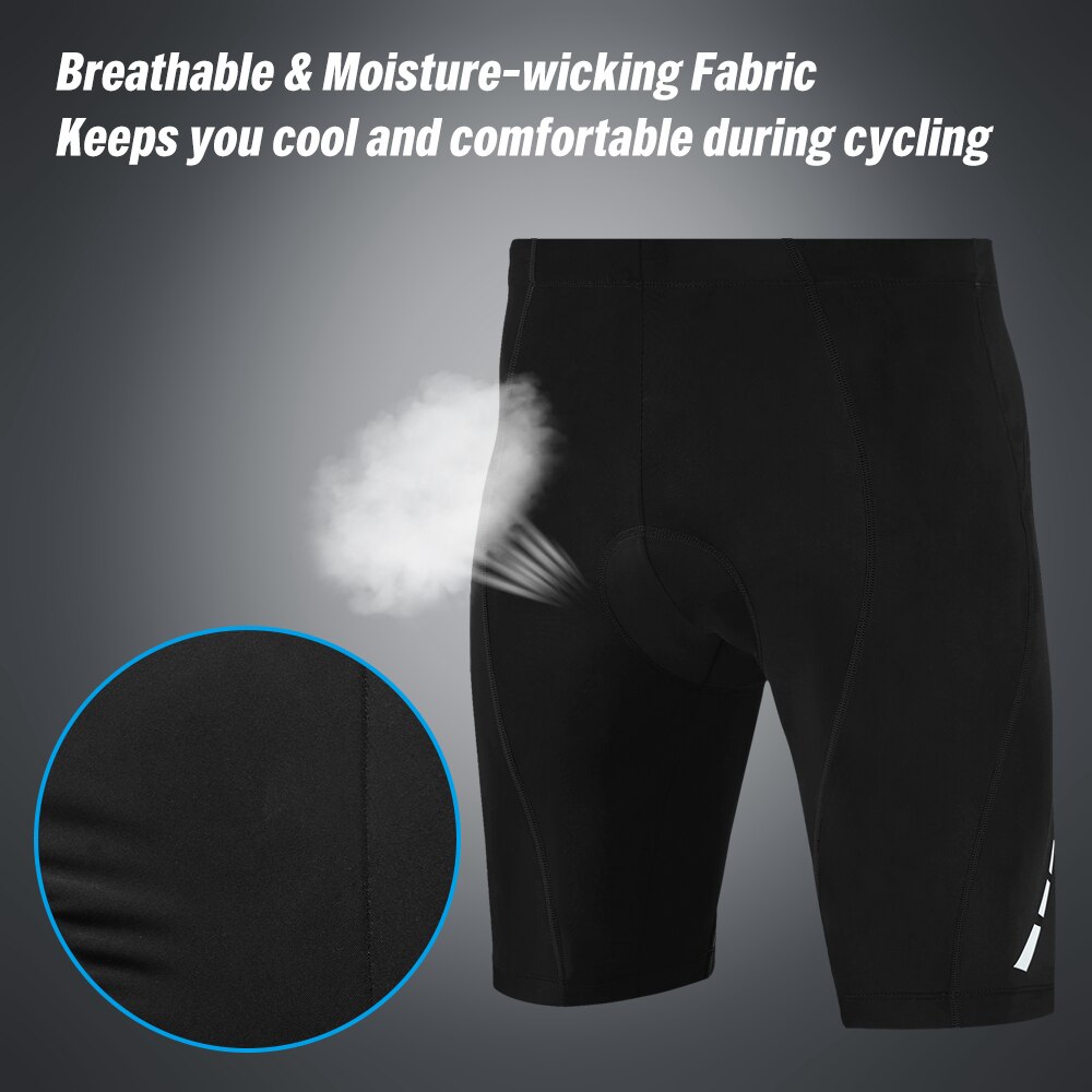 Lixada Men Bicycle Riding Shorts 3D Gel Padded Cycling Shorts Breathable Quick Dry MTB Bike Bicycle Compression Shorts