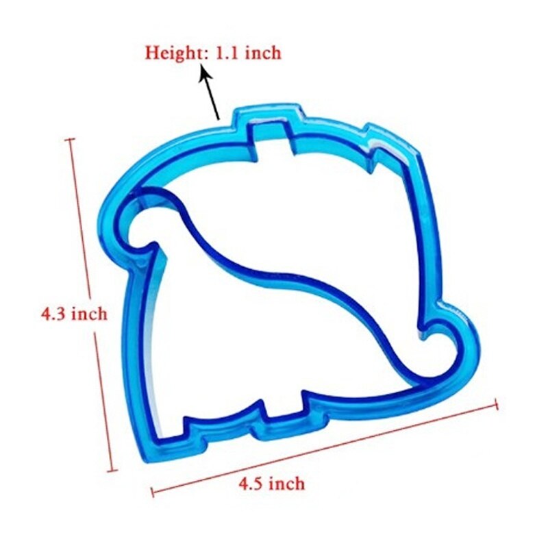 Cortador de pan con forma de dinosaurio y mariposa, molde DIY para tostadas de pasteles, herramienta para sándwich con forma de Animal, 1 ud.: 01