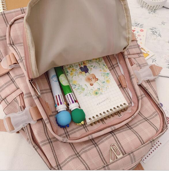 Hoogwaardige schooltas voor dames met grote capaciteit koreaanse middelbare scholieren middelbare scholieren rugzak voor meisjes in eenvoudige w