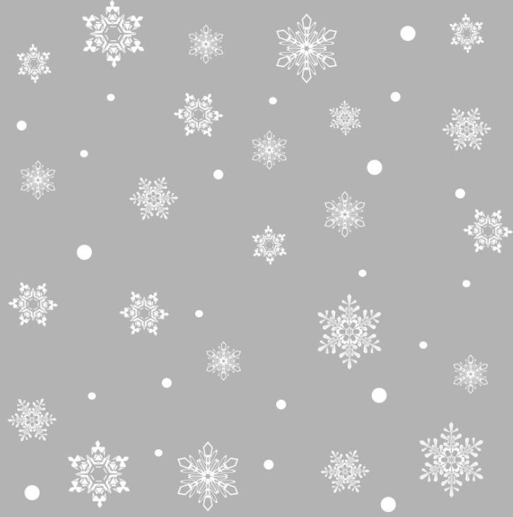 Christmas Snowflake Window Decal Wall Stickers - Xmas/Winter Static Window Sticker Red/ Blue/ White Decorations: White