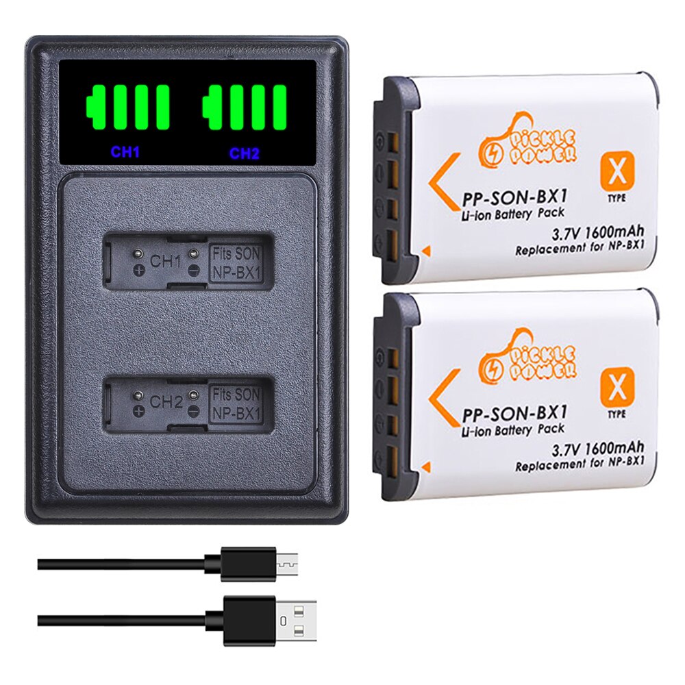 Sony np -bx1 npbx 1 np bx1 -akkulaturisarjat sony fdr -x3000r x3000 rx100 rx100 as300 hx400 hx60 wx350 as300v hdr -as300r -kameroille: Laturi ja 2 akkua