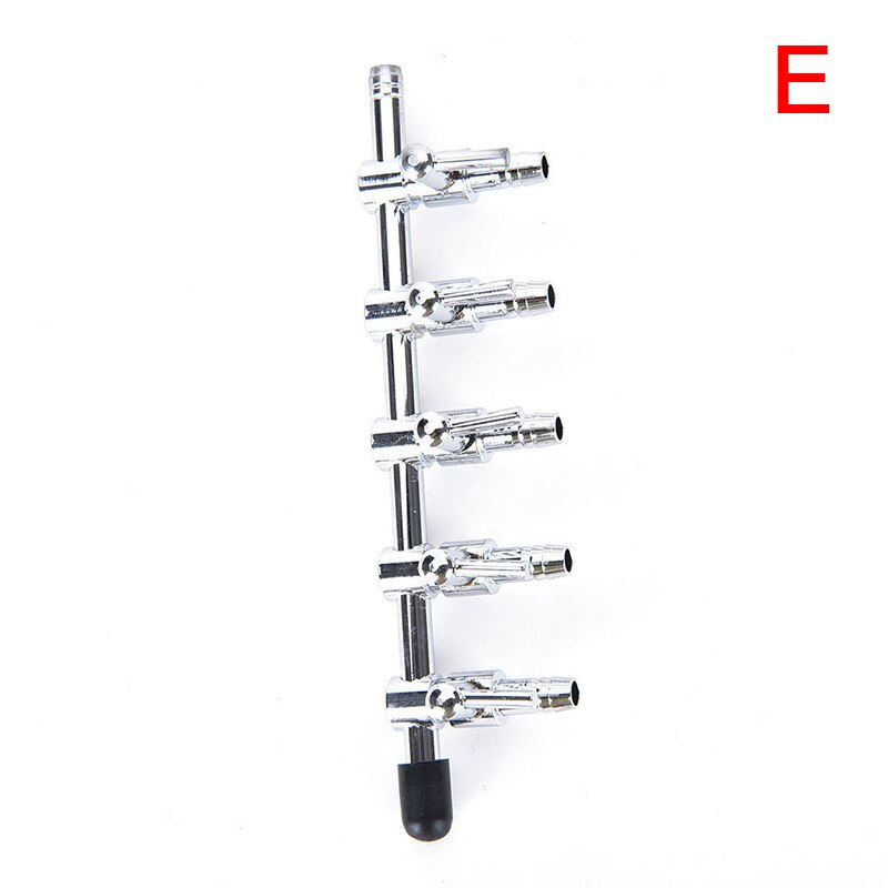 1-5 Way Aquarium Air Splitter Valve Fish Tank Air Pump Flow Splitter Distributor Pump Valve Tap Lever Control Switch Valve: E