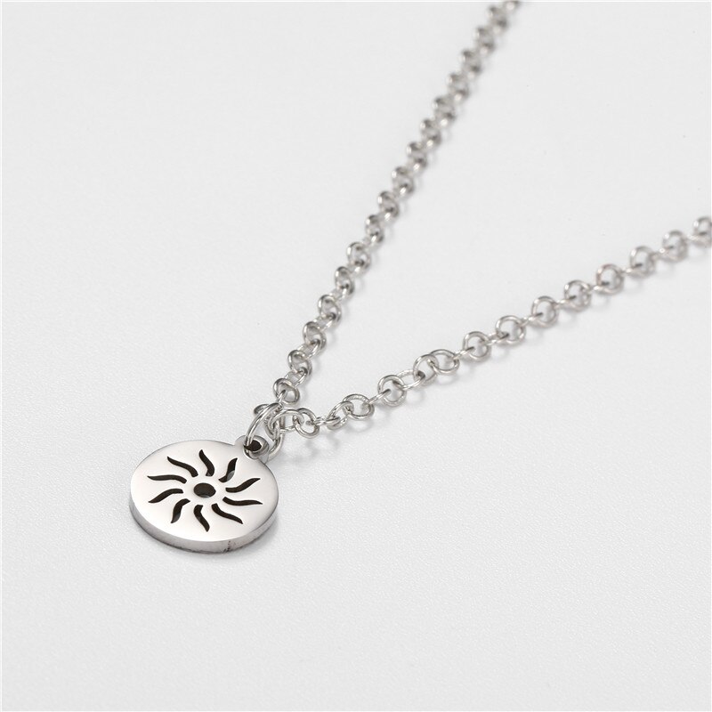 Hip Hop Men Stainless Steel Necklace Women Men Silver Color Long Chain Rectangular Pendant Necklace Statement Punk Choker