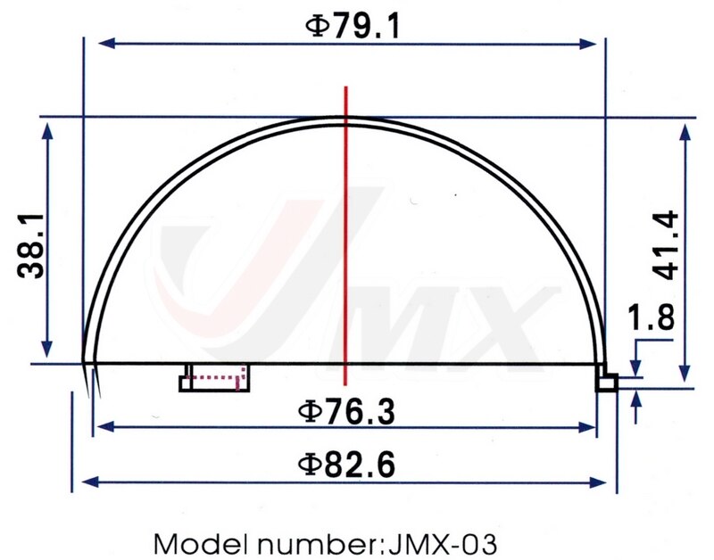 JMX 3 cal akrylowa obudowa wewnętrzna/zewnętrzna obudowa przezroczysta obudowa kamery kopułkowa kamera bezpieczeństwa obudowa