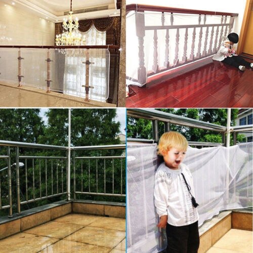 Praktisk trappe altan beskyttelsesnet sikkerhedsværktøj hjemmeværktøj beskyttelsesgitter mesh børn sikker vagt 3m 2m trappe rækværk hegn